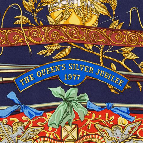 Hermès Scarf The Queen's Silver Jubilee 1977 Queen 